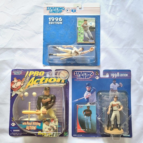 Starting Lineup Cal Ripken Jr. Baltimore Orioles Baseball 1996 1998 LOT of 3 - Picture 1 of 12